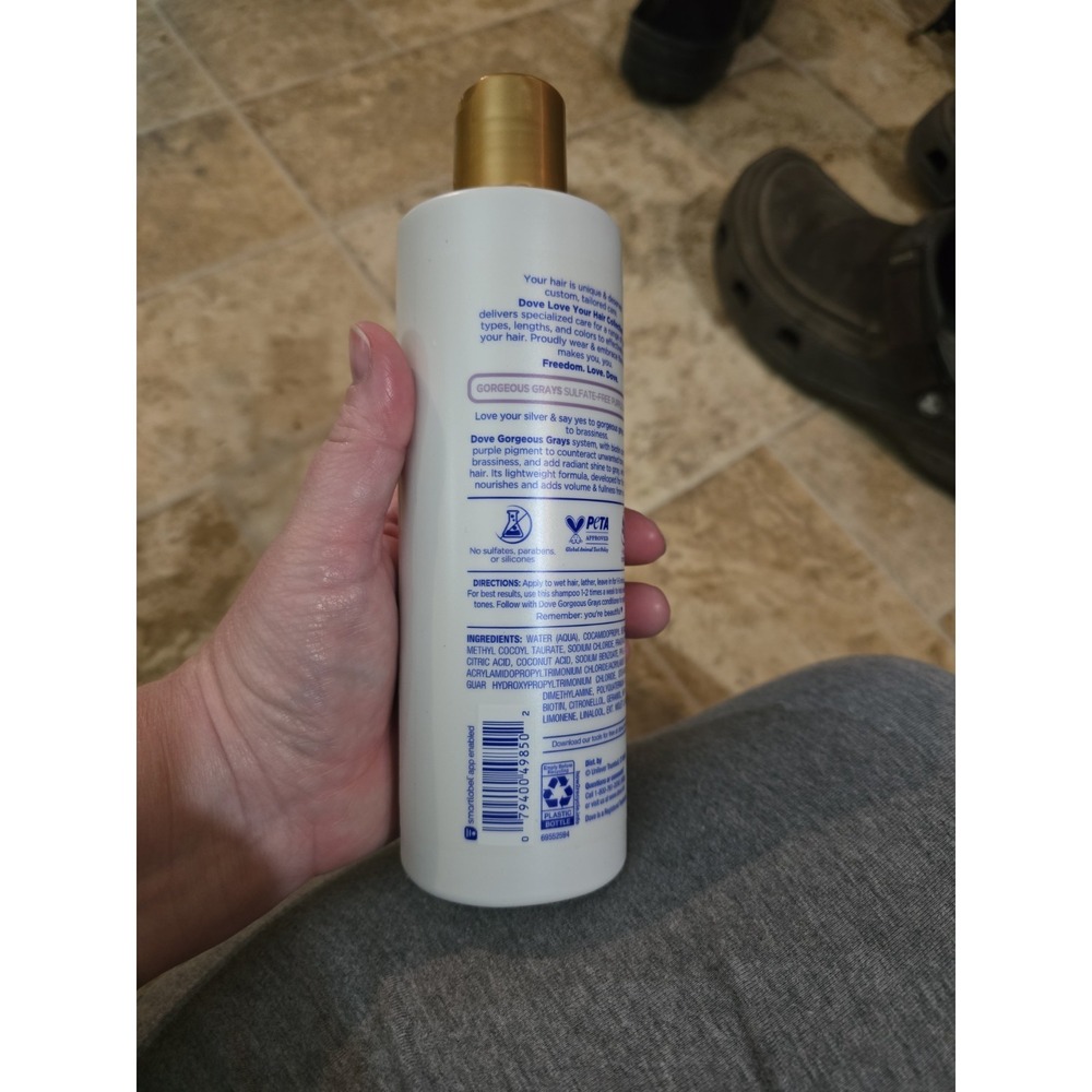 Dove Love Your Silver Sulfate-Free Purple Shampoo, Gorgeous Grays , 13.5 fl oz